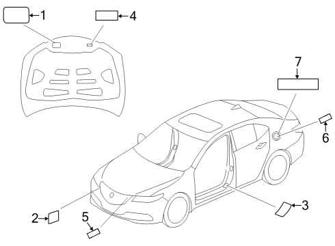 2024 Acura Integra Information Labels Diagram