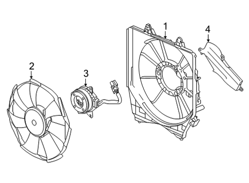 2022 Acura TLX A/C Condenser Fan Diagram 1