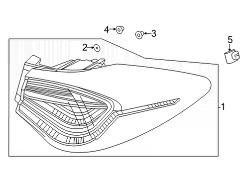 2022 Acura TLX Tail Lamps Diagram