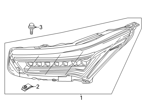 2022 Acura RDX Headlamp Components Diagram