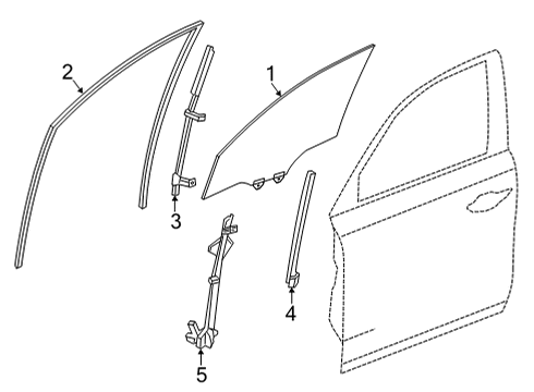 2023 Acura MDX Front Door Diagram 1