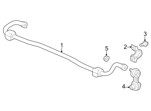 2023 Acura Integra Rear Suspension, Lower Control Arm, Upper Control Arm, Stabilizer Bar, Suspension Components Diagram 2