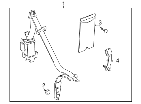 Passenger Side Outer Set (Black) Diagram for 04814-SL0-A14ZA