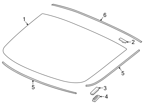 2023 Acura Integra Glass - Lift Gate Diagram