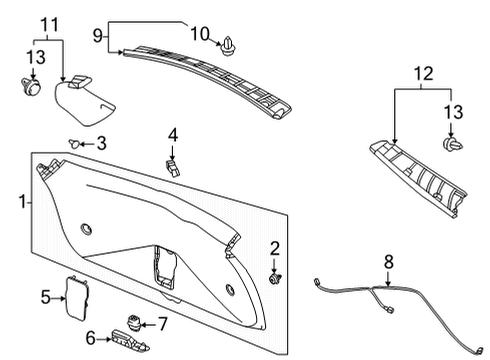 2023 Acura MDX Lift Gate Diagram 3