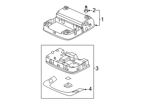 2024 Acura RDX Overhead Console Diagram