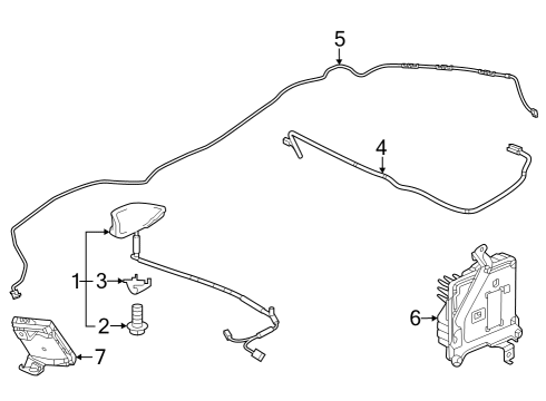 2023 Acura Integra Antenna Nh893P Diagram for 8A150-3S5-A51ZB