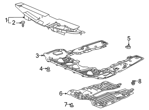 2023 Acura TLX Splash Shields Diagram
