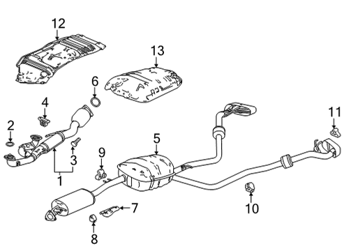 2024 Acura MDX Exhaust Components Diagram 2