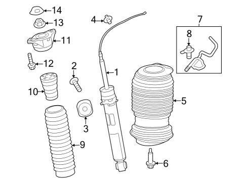 2022 Acura MDX Mounting, Rear Diagram for 52670-TYB-A02
