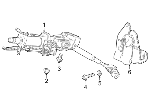 2024 Acura Integra Steering Column Assembly Diagram