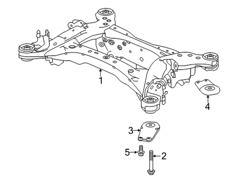 2023 Acura TLX Suspension Mounting - Rear Diagram 1