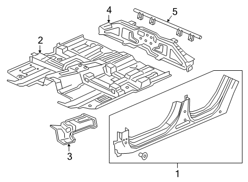 2022 Acura RDX Floor & Rocker Diagram