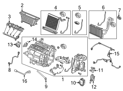 2022 Acura ILX Heater Core & Control Valve Diagram