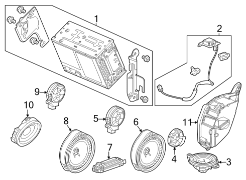 2023 Acura Integra Speaker Assembly (17Cm) Diagram for 8A420-3S5-A01