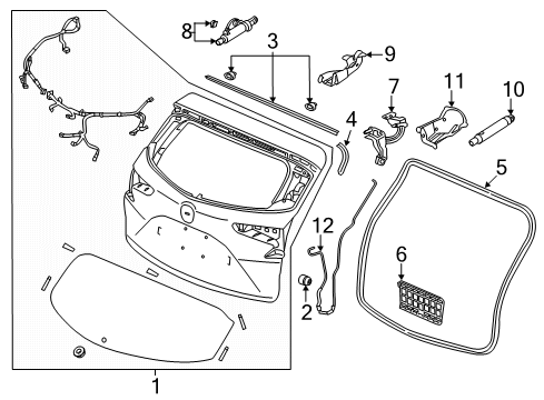 2024 Acura RDX Gate & Hardware Diagram