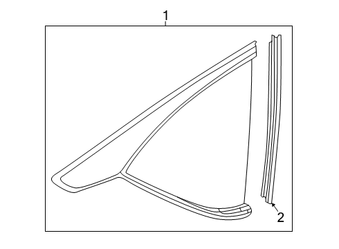 2022 Acura RDX Glass & Hardware - Quarter Panel Diagram