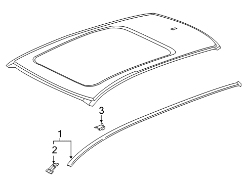 2022 Acura RDX Exterior Trim - Roof Diagram