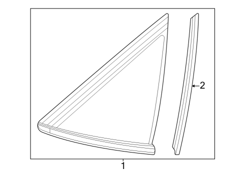 2024 Acura Integra Glass & Hardware - Quarter Panel Diagram