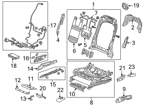 2022 Acura RDX Power Seats Diagram 3