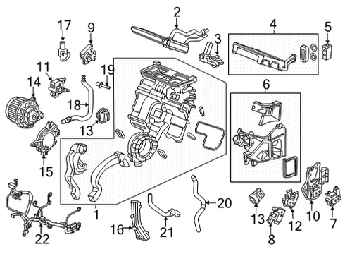 2023 Acura MDX Control Nh892L Diagram for 79600-TYA-A42ZA