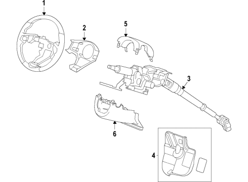 2023 Acura TLX Steering Column & Wheel, Steering Gear & Linkage Diagram 1