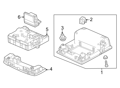 2024 Acura Integra Overhead Console Diagram