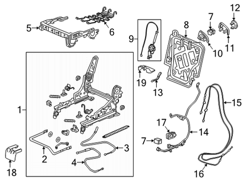 2024 Acura MDX Tracks & Components Diagram 3