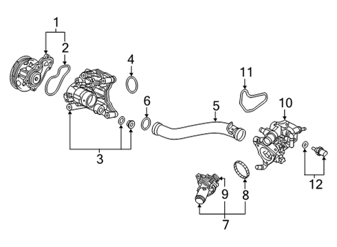 2023 Acura TLX Water Pump Diagram 1