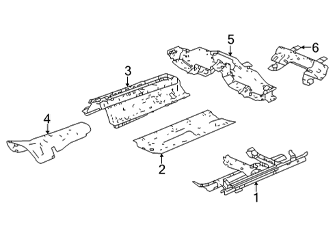 2022 Acura TLX Floor & Rails Diagram