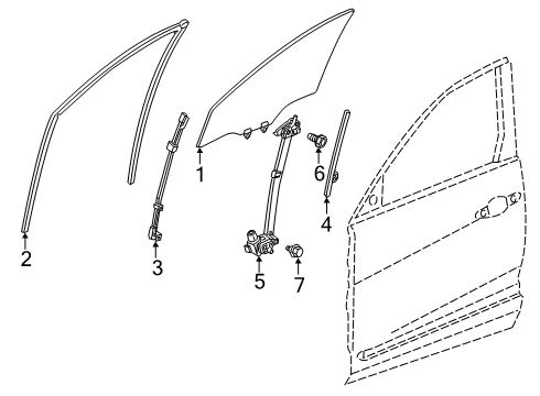 2022 Acura RDX Front Door Diagram 1