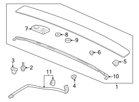 2023 Acura Integra High Mount Lamps Diagram