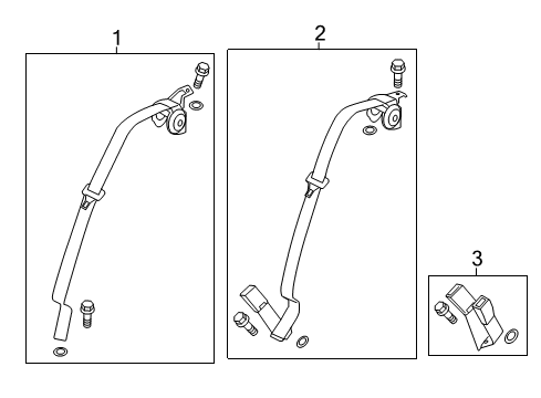 2022 Acura ILX Rear Seat Belts Diagram