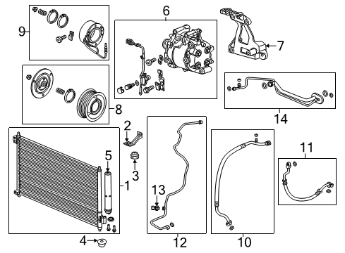 A/C Compressor Diagram for 38810-R9A-A01