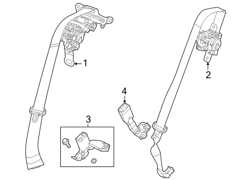 2024 Acura Integra Rear Seat Belts Diagram