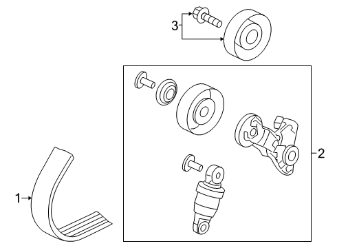 2022 Acura RDX Belts & Pulleys Diagram