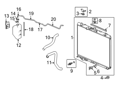 2024 Acura MDX Radiator & Components Diagram 4