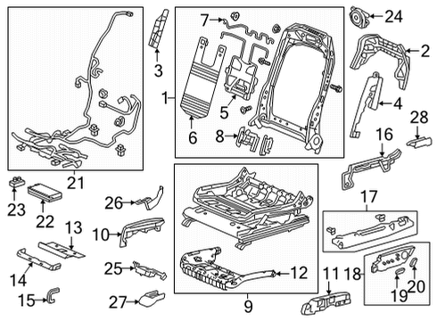 2023 Acura TLX Cushion Length Exten Diagram for 81204-TJB-A23