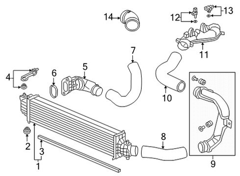 2022 Acura TLX Intercooler Diagram 1