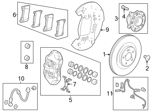 2022 Acura MDX Disk, Front Brake Diagram for 45251-TGZ-A01