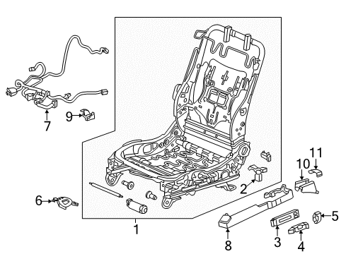 2022 Acura ILX Tracks & Components Diagram 1