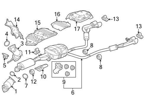 2024 Acura MDX Exhaust Components Diagram 1