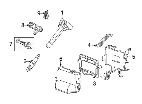 Engine Control Module (Rewritable) Diagram for 37820-RP6-A81