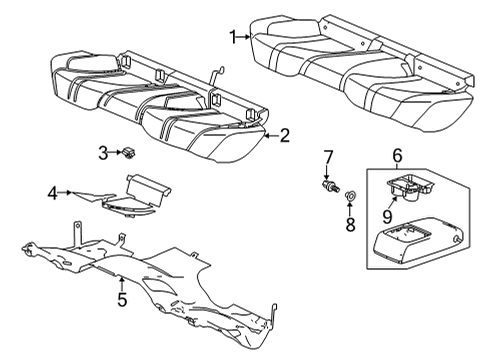 2023 Acura TLX Rear Seat Components Diagram 2