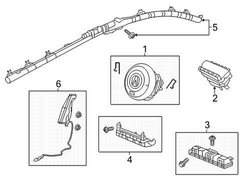 2024 Acura MDX Module Set, Left Diagram for 78875-TYA-A91