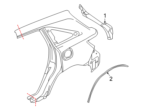 Protector, Right Rear Diagram for 74430-TZ5-A02