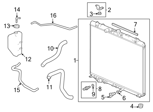 2022 Acura MDX Tank, Expansion Diagram for 19101-61B-A01