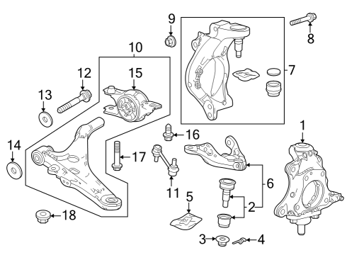 2024 Acura Integra Arm, Left Front (Lower) Diagram for 51360-T60-J00