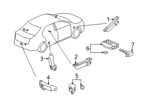 2022 Acura TLX Keyless Entry Components Diagram