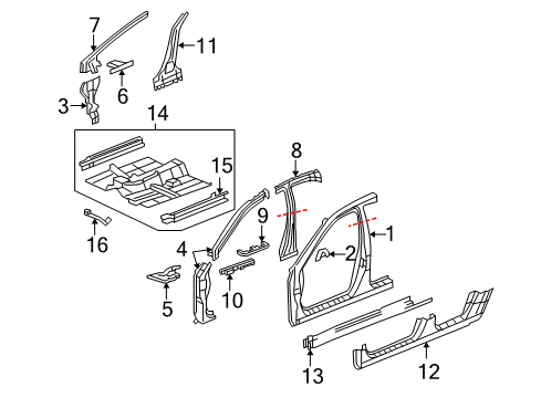 Panel Set, Passenger Side (Dot) Diagram for 04631-SJA-A90ZZ